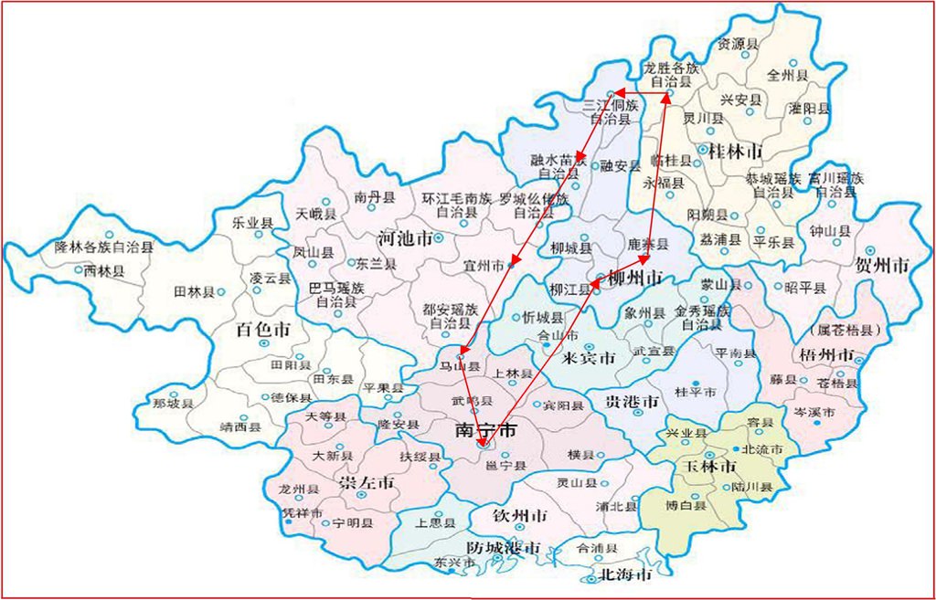 廣西旅遊地圖map